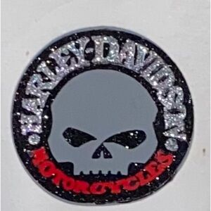 Harley Davidson women’s medium white v-neck tee and with bling logo